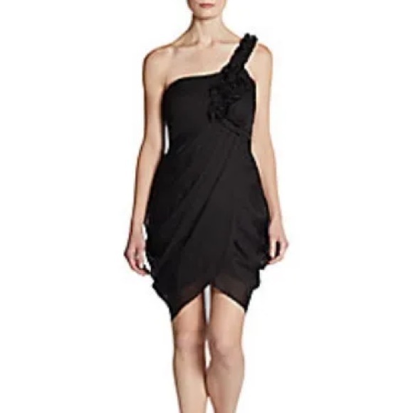BCBG one shoulder black dress - Picture 2 of 2